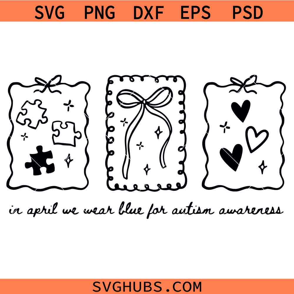 Autism Awareness Coquette svg, Neurodiversity svg