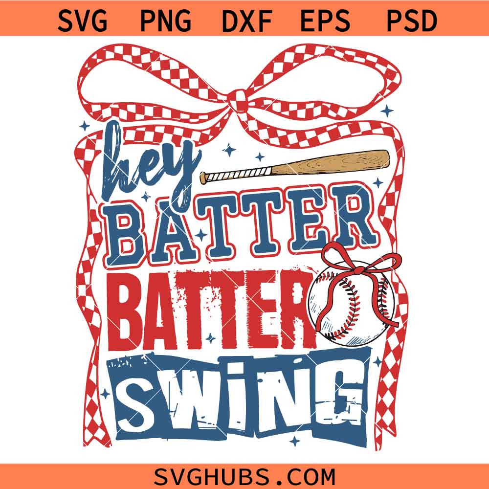 Baseball Batter Batter Swing svg, Checkered Baseball Coquette svg png, Game Day Baseball svg