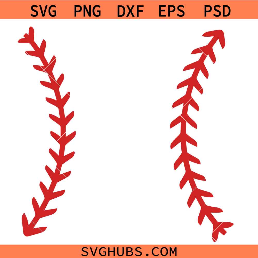 Baseball SVG PNG, Baseball Stitches SVG PNG, Baseball Laces SVG PNG, Softball Laces SVG PNG