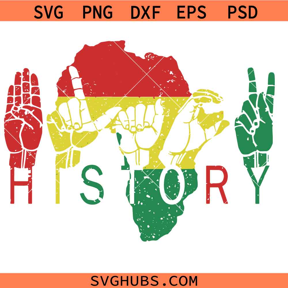Black History Sign Language Svg Png, Juneteenth Svg Png, Black History Month Svg Png, Freedom day Svg Png