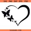 Butterfly Love Svg Png, Sparkly Heart Butterfly Svg Png, Happy Valentine's Day Svg Png, Couple Svg Png