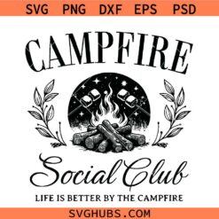 Campfire Social Club SVG, Camping svg png, Camping Summer svg