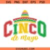 Cinco de Mayo Varsity SVG, Glitter Fiesta svg, Mexico Svg, Sombrero Svg
