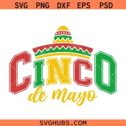 Cinco de Mayo Varsity SVG, Glitter Fiesta svg, Mexico Svg, Sombrero Svg