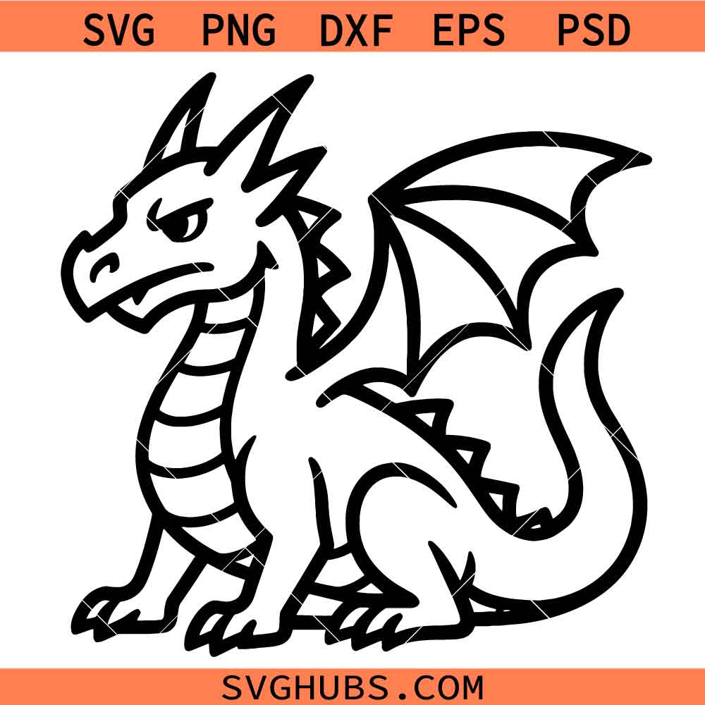Dragon Vector SVG, Chinese Dragon SVG, Tribal Dragon SVG, Dragon Tattoo svg