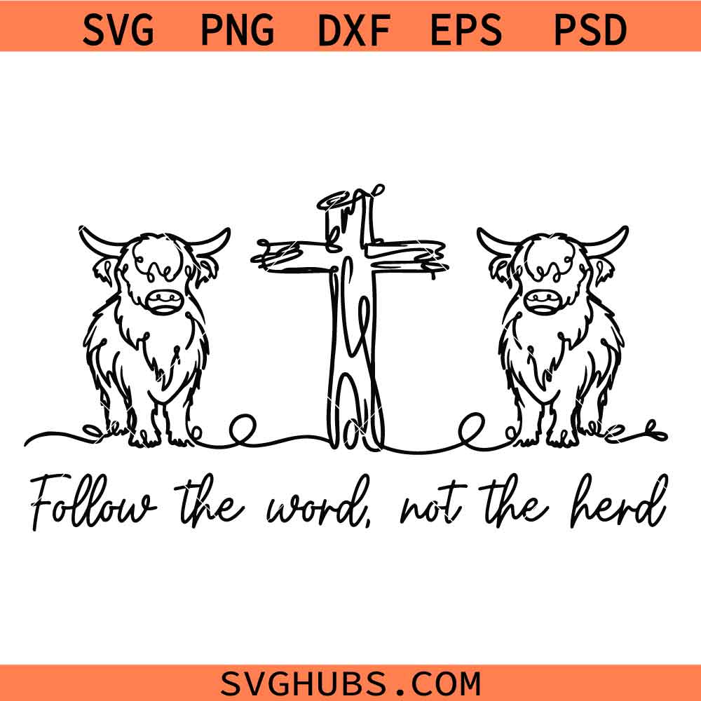 Follow Word Not Herd svg, Isaiah 8:11-13 Bible Verse Shirt svg, Christian svg