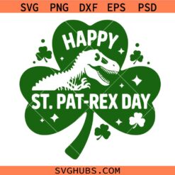 Happy St Patrex Day Svg Png, Dinosaur Svg Png, Clover Svg Png, Irish Svg Png, Lucky Shamrock Svg Png