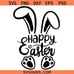 Happy easter SVG, Easter Bunny SVG, Boy Easter SVG, Easter Sign SVG