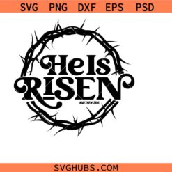He is risen Svg, Easter svg, Matthew 28:6 Svg
