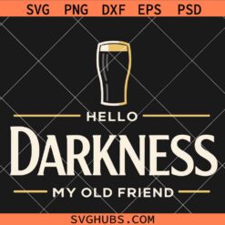 Hello Darkness My Old Friend SVG, Coffee Lover Shirt SVG, Coffee addict SVG, Coffee SVG