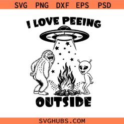 I Love Peeing Outside Svg, Humorous Outdoor svg, I Pee Outside Svg