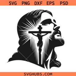 Jesus face svg, Easter svg, Crucify svg , Cross svg