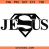 Jesus Superhero SVG, Jesus Superman Logo SVG, Christian Marvel Design SVG