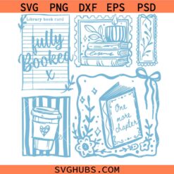 Just one more chapter PNG SVG, books and coffee svg, bookish sweatshirt svg png, whimsical book Lover SVG