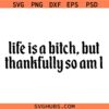 Life Is A Bitch But Thankfully So Am SVG, Funny Saying SVG, Snarky SVG