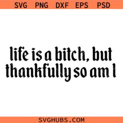 Life Is A Bitch But Thankfully So Am SVG, Funny Saying SVG, Snarky SVG