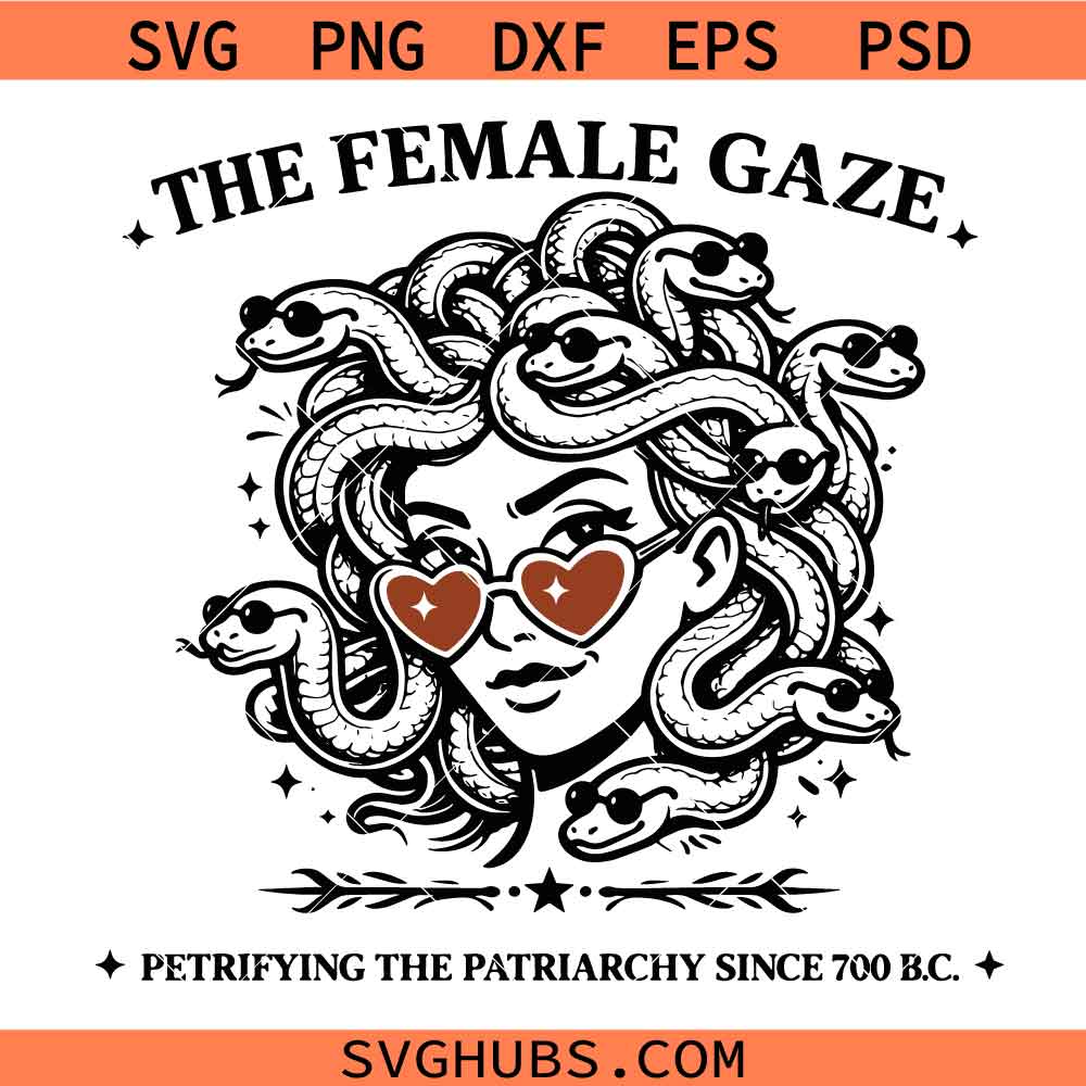 Medusa the Female Gaze SVG, Feminist Witch Medusa SVG, Pro Roe SVG