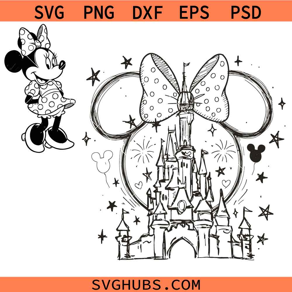 Minnie Castle SVG, Minnie Mouse SVG, Disneyland SVG, Disney Vacation SVG