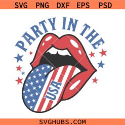 Party in the USA svg, USA flag Groovy America svg, 4th of July Png svg