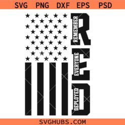 Red Friday Remember Everyone Deployed Svg Png, Red Friday Patriotic Flag Svg Png, US Military Svg Png