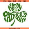 Happy St. Patrick's Day SVG PNG, Shamrock svg, Retro Clover svg, Lucky clover Svg