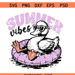 Summer Vibes Duck Svg Png, Summer Vibes Svg Png, Summer Duck Svg Png