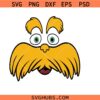 Lorax Face svg, Lorax mustache svg, Dr seuss svg