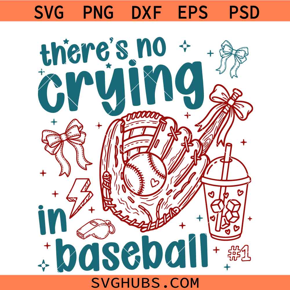 There’s no Crying in Baseball SVG, Trendy Game Day Mom svg, Baseball Mama Svg, Game Day Svg