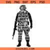 US Soldier Svg Png, Veteran Soldier Svg Png, American Army Troops Svg Png, USA Military Flag Svg Png
