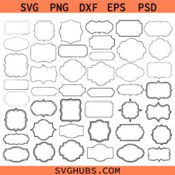 Classic Frames SVG PNG, Label frames SVG PNG, Decorative Frames SVG PNG, Labels SVG PNG