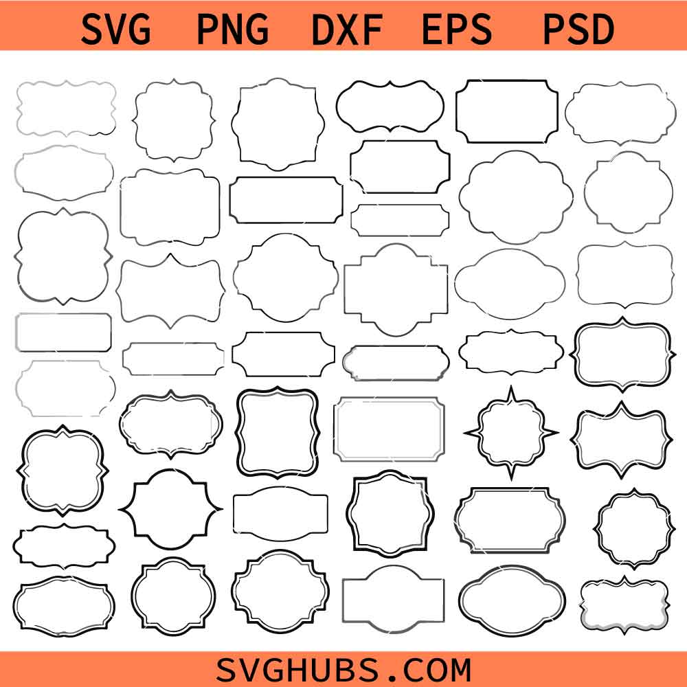 Classic Frames SVG PNG, Label frames SVG PNG, Decorative Frames SVG PNG, Labels SVG PNG