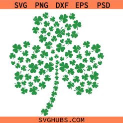 Shamrock of Clover SVG PNG, St Patrick's Day SVG PNG, Clover leaves SVG PNG