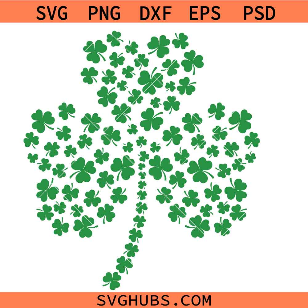 Shamrock of Clover SVG PNG, St Patrick's Day SVG PNG, Clover leaves SVG PNG