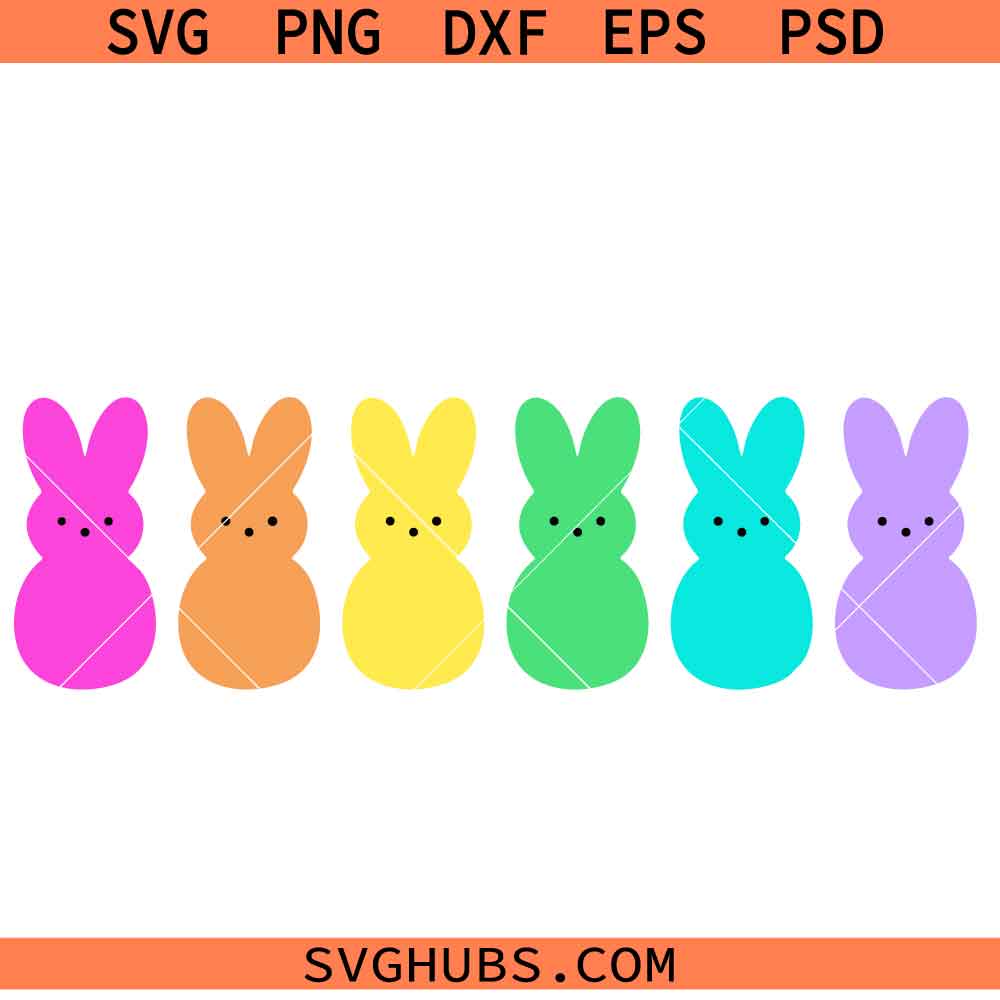 Easter Bunny Peeps SVG, Easter Peeps SVG, Easter SVG, Easter Bunny SVG