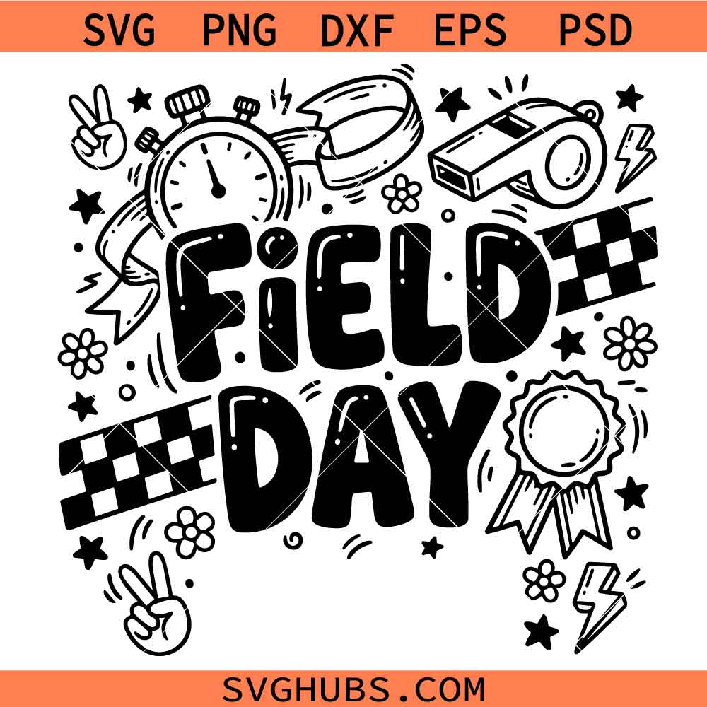 Field day SVG PNG, School games SVG PNG