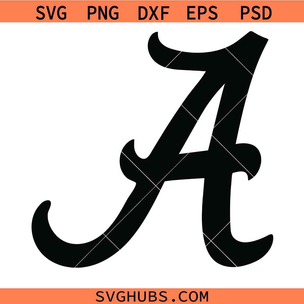 Alabama Svg Png, Symbol letter A logo Svg Png, A Svg Png, Alabama sports Letter A Style Svg Png