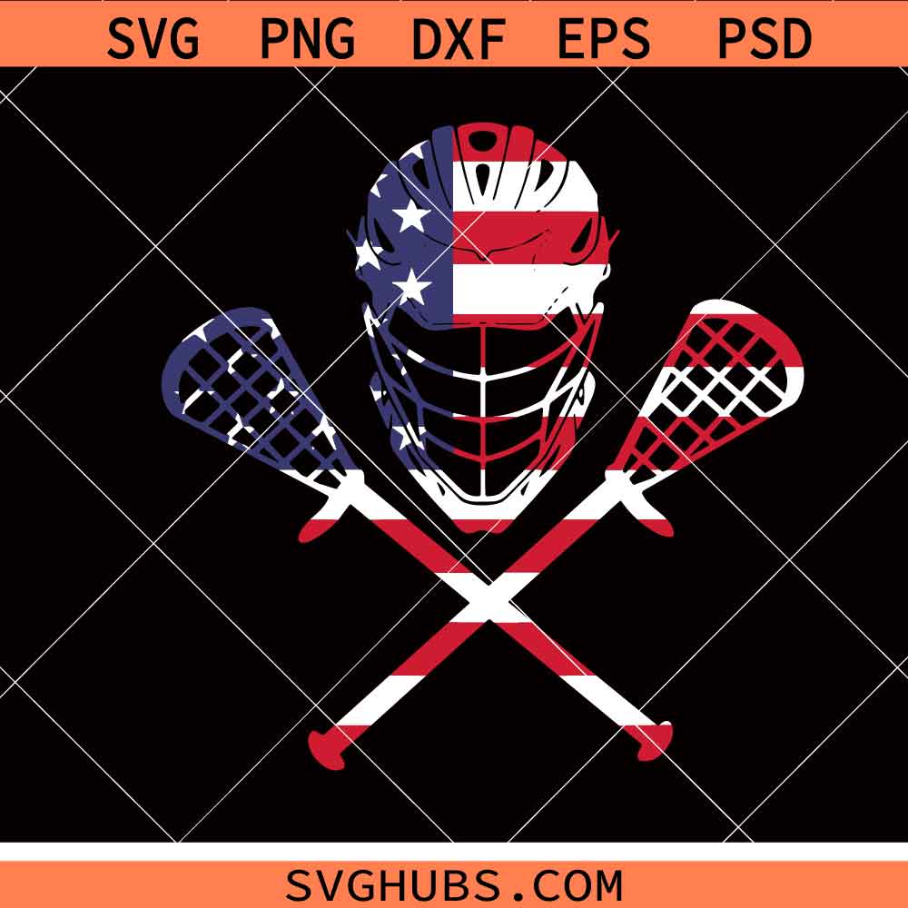 American Flag Lacrosse Helmet SVG, Lacrosse Hoodie svg, Lacrosse Love svg, Lacrosse Stick Svg