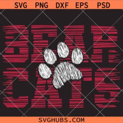 Bearcats Paw Svg Png, Bearcats Basketball Svg Png, Bear Svg Png