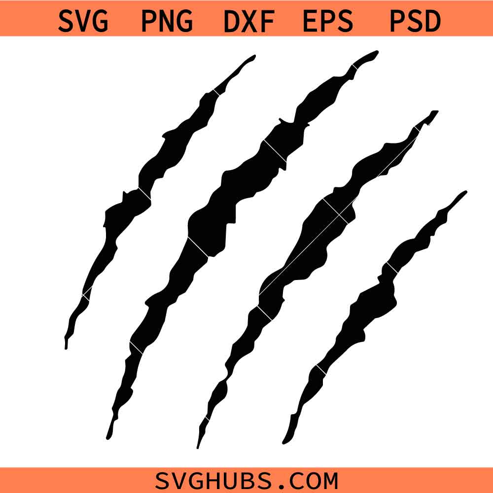 Claw Marks SVG, Wild Animal Scratches Svg , Beast Svg , Animal Paws Svg