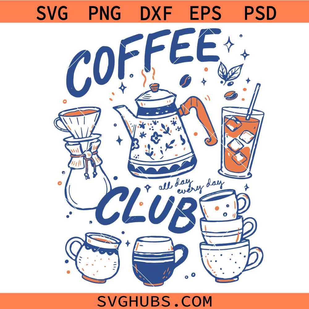 Coffee svg, Retro Trendy Iced Coffee Espresso Preppy Thrifted svg, Striped Iced Coffee svg