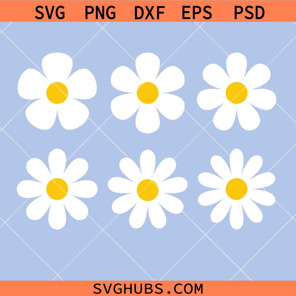 Daisy Flower Bundle Svg Png, Flower Svg Png, Floral Svg Png, Wedding flower Svg Png