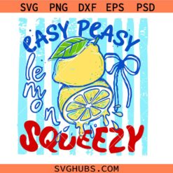 Easy Peasy Lemon svg, design svg, Summer Preppy svg, Summer Lemon svg