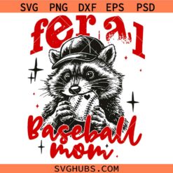 Feral Baseball Mom SVG PNG, Trendy Baseball Mom svg png, Trendy Baseball Svg, Trendy Game Day svg