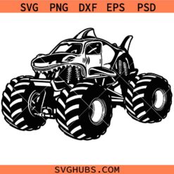 Monster Truck svg, Monster Truck Shark Svg, Off Road Vehicle Clipart svg, Big Truck svg