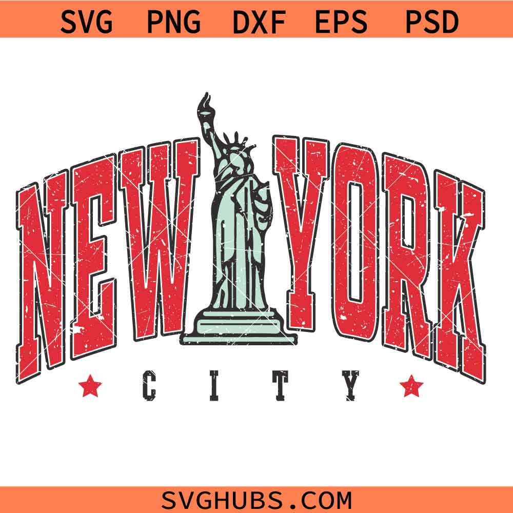 New York City SVG PNG, Statue of Liberty svg, Patriotic Statue of Liberty Svg