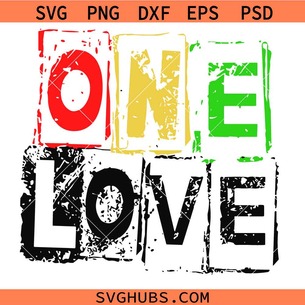 One Love svg, Jamaican svg, World Peace and Unity svg