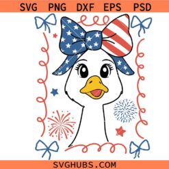 Patriotic Goose SVG PNG, America Coquette svg, 4th of July svg