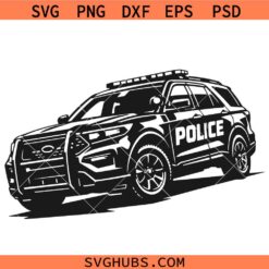 Police SUV Car Svg Png, Law Enforcement Svg Png, Thin Blue Line Svg Png, K9 Unit Vehicle Svg Png