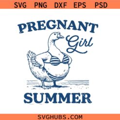Pregnant Summer Girl Goose SVG, Pregnant Summer Girl SVG, Pregnant Summer Goose SVG