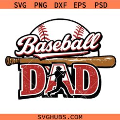 Retro Baseball Dad SVG, Baseball Dad Shirt SVG, Baseball Lover SVG